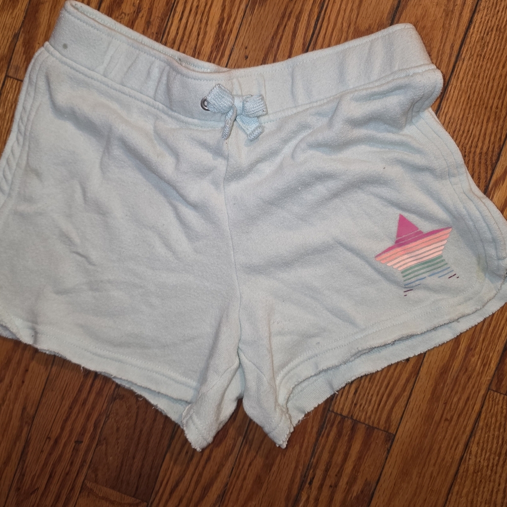 wonder nation Light Blue Terry Shorts with Striped Star